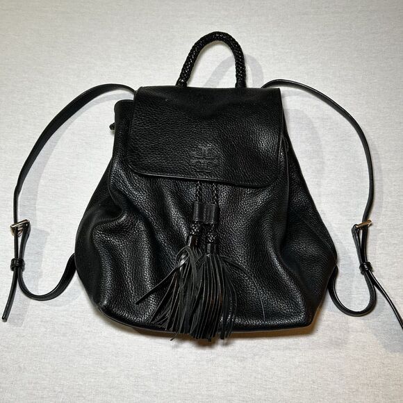 Tory Burch Handbags - Tory Burch Thea Leather Backpack - Black, Boho, Preppy, Business Casual